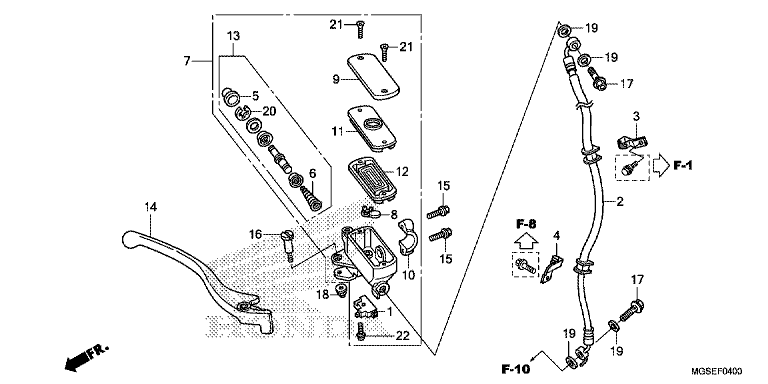 FR. BRAKE MASTER CYLINDER (NC700S)