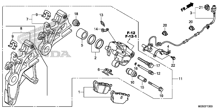 REAR BRAKE CALIPER