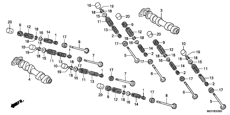 CAMSHAFT/VALVE (FRONT)