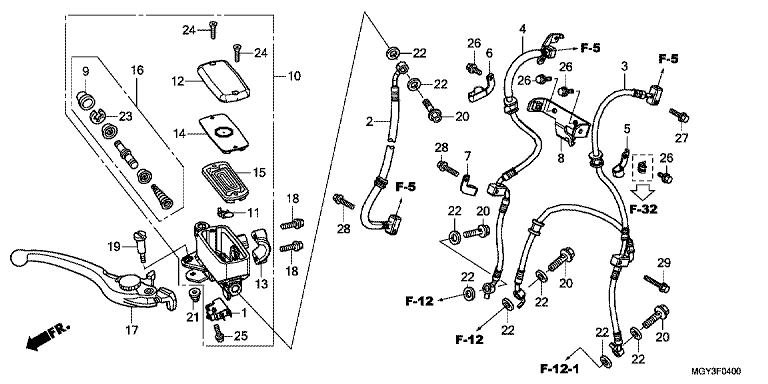 FR. BRAKE MASTER CYLINDER