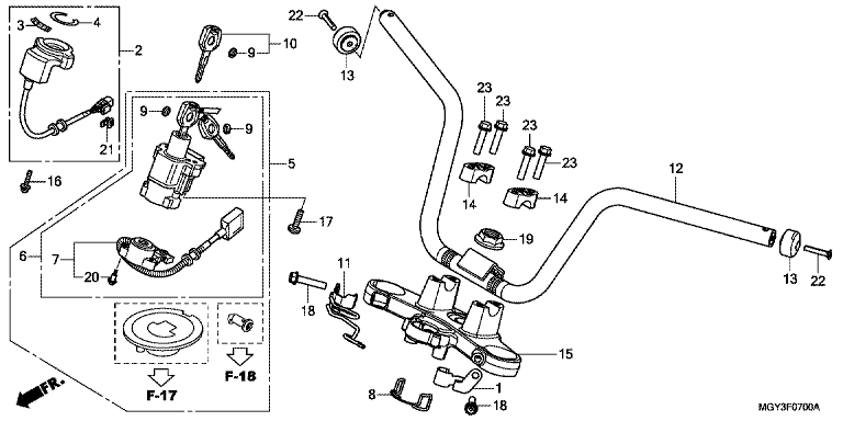 HANDLE BAR/TOP BRIDGE