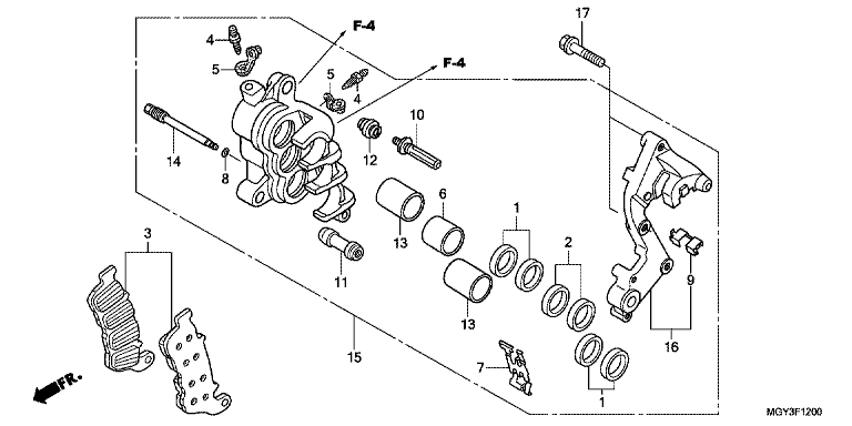 R. FRONT BRAKE CALIPER