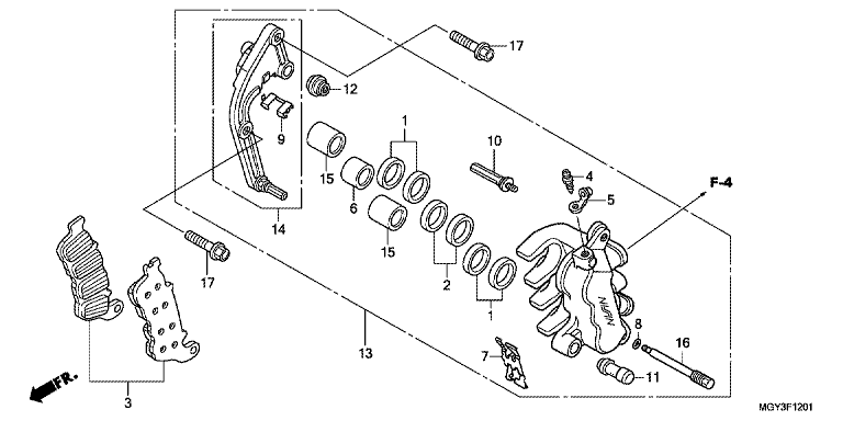L. FRONT BRAKE CALIPER