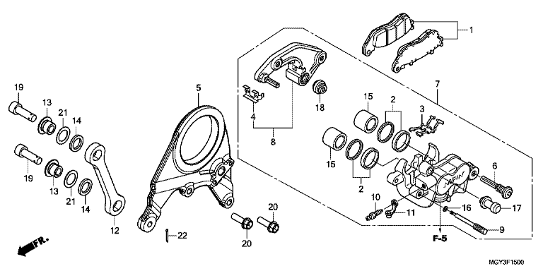 REAR BRAKE CALIPER