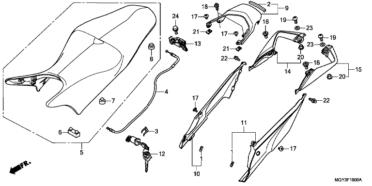 SEAT/REAR COWL