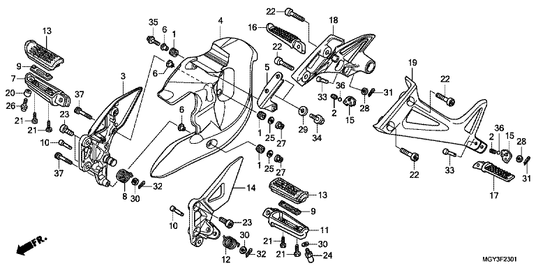 FOOTPEG/FOOTREST (VFR800XD)