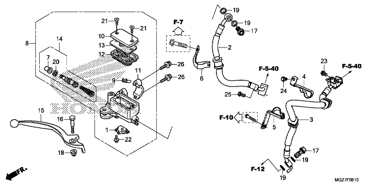 FRONT BRAKE MASTER CYLINDER (ABS)