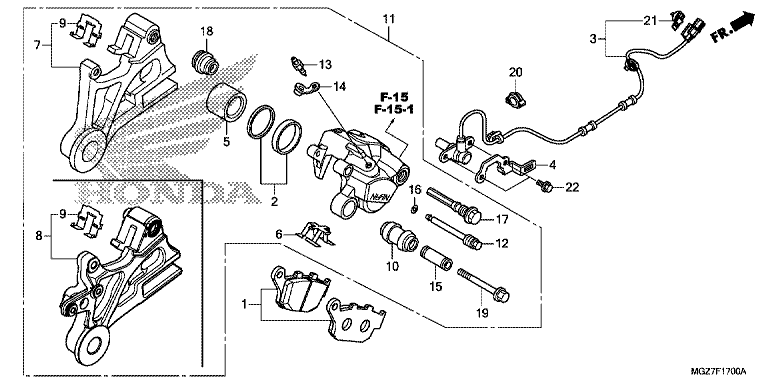 REAR BRAKE CALIPER