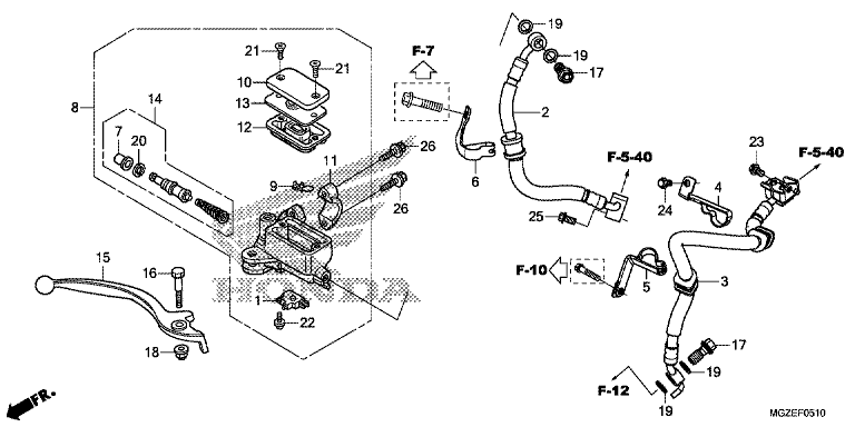 FRONT BRAKE MASTER CYLINDER (ABS)