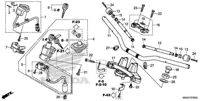 HANDLE BAR/TOP BRIDGE
