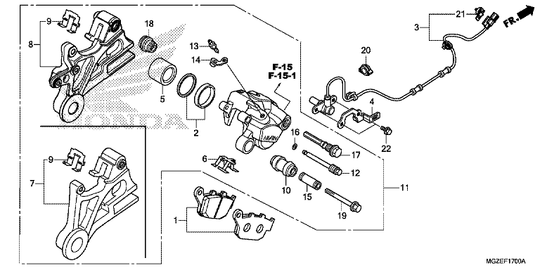 REAR BRAKE CALIPER
