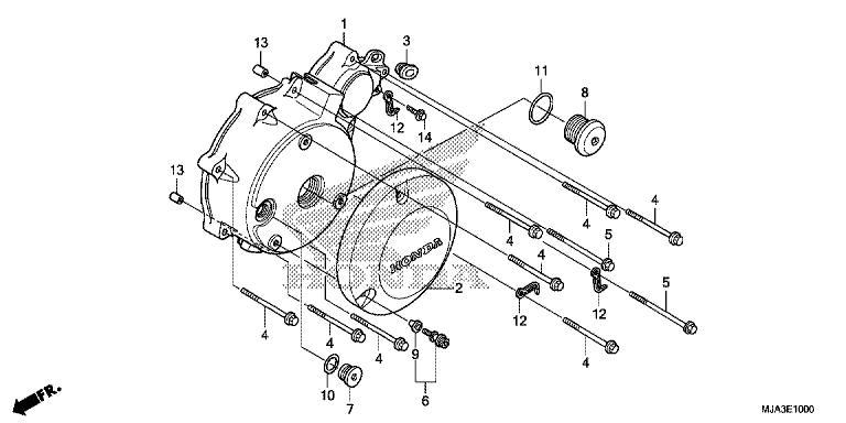 LEFT CRANKCASE COVER (VT750C/C2S/CA/CS)