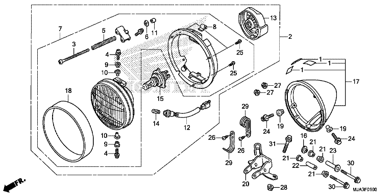 HEADLIGHT (VT750C/CA/CS)