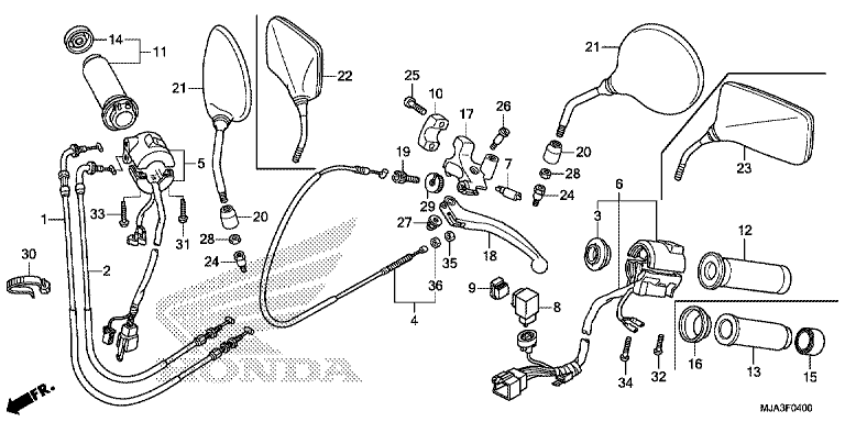 HANDLE LEVER/SWITCH/CABLE
