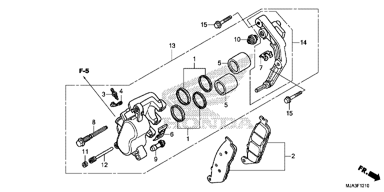 FRONT BRAKE CALIPER (VT750C/CA)