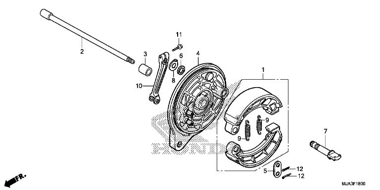 REAR BRAKE PANEL (VT750C/CA)