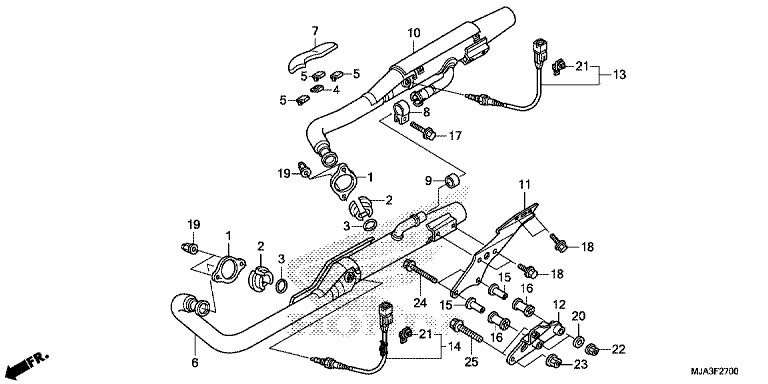 EXHAUST MUFFLER (VT750C/C2S/CA/CS)