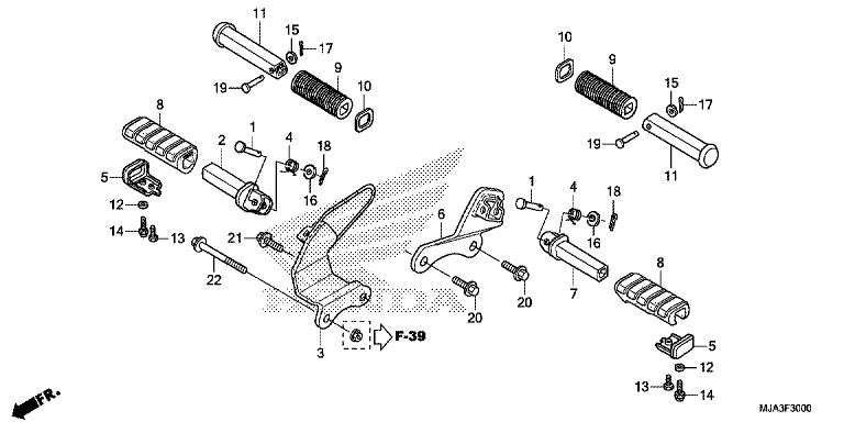 FOOTPEG/FOOTREST (VT750C/C2S/CA/CS)