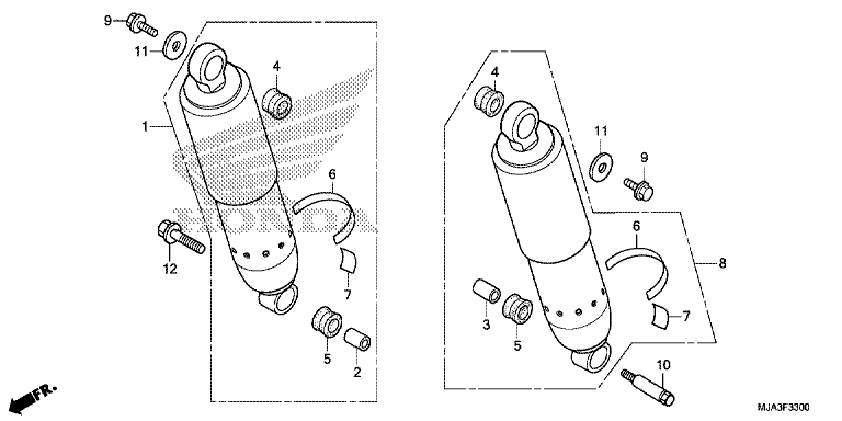 REAR SUSPENSION (VT750C/CA/CS)