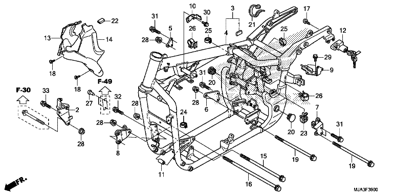 FRAME BODY (VT750C/C2S/CA/CS)