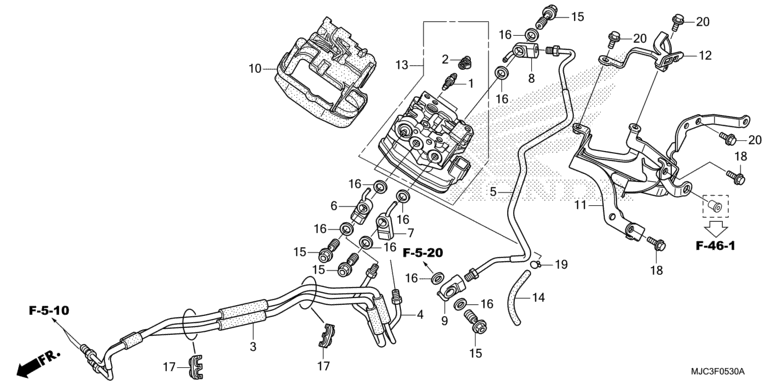 FRONT VALVE UNIT (CBR600RA)