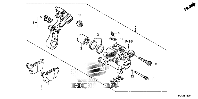 REAR BRAKE CALIPER (CBR600RR)