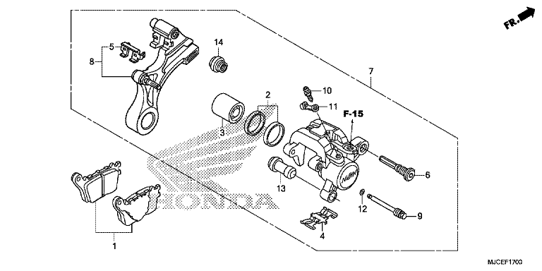 REAR BRAKE CALIPER (CBR600RR)