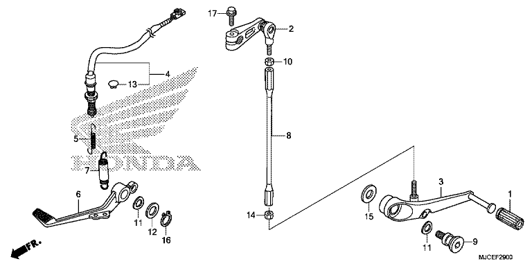 BRAKE PEDAL/CHANGE PEDAL