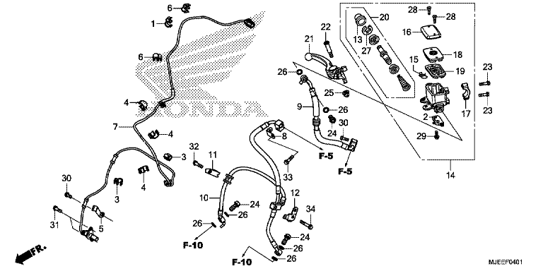 FR. BRAKE MASTER CYLINDER (CB650FA) (1)