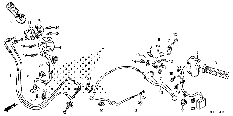 HANDLE LEVER/SWITCH/CABLE (CTX700A)