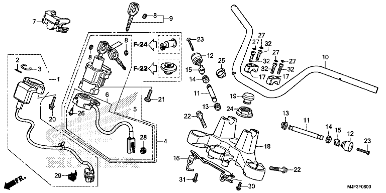 HANDLE BAR/TOP BRIDGE