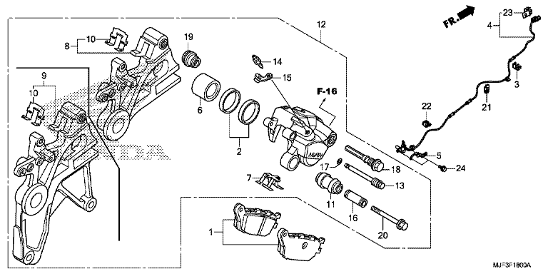 REAR BRAKE CALIPER