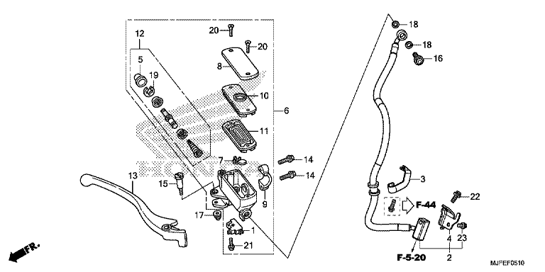 FRONT BRAKE MASTER CYLINDER (CTX700NA/ND)