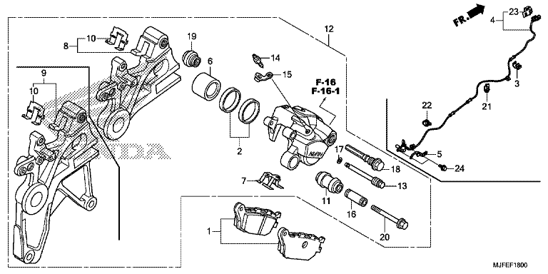 REAR BRAKE CALIPER