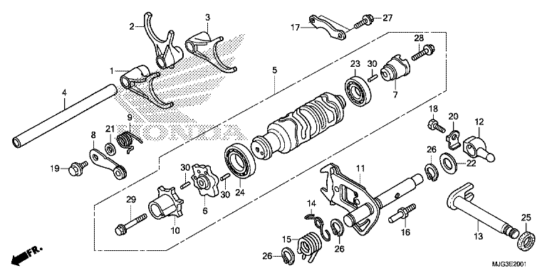 SHIFT DRUM/SHIFT FORK (2)