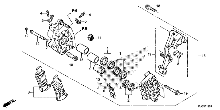 R. FRONT BRAKE CALIPER (ABS)