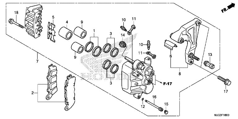 REAR BRAKE CALIPER