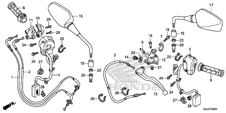 HANDLE LEVER/SWITCH/CABLE (NC750X/XA)