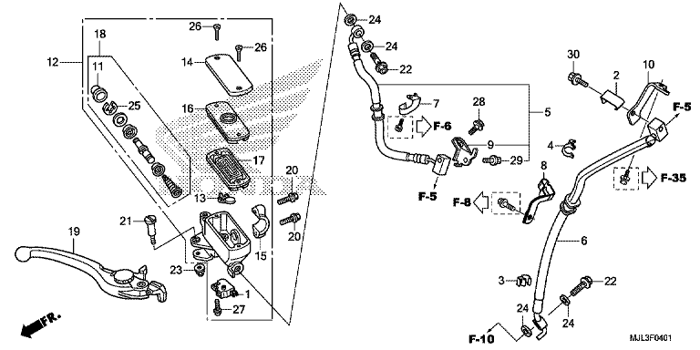 FR. BRAKE MASTER CYLINDER (NC700XD/750XA/750XD)