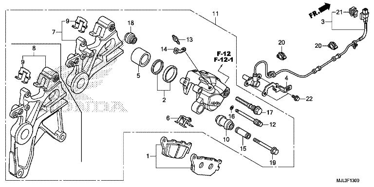 REAR BRAKE CALIPER