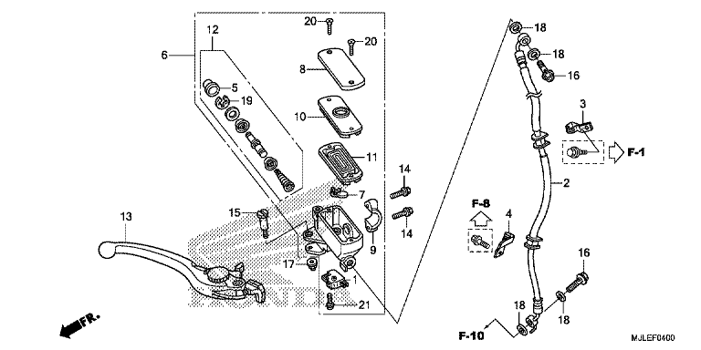 FR. BRAKE MASTER CYLINDER (NC750S)