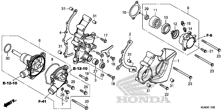 WATER PUMP/CLUTCH SLAVE CYLINDER