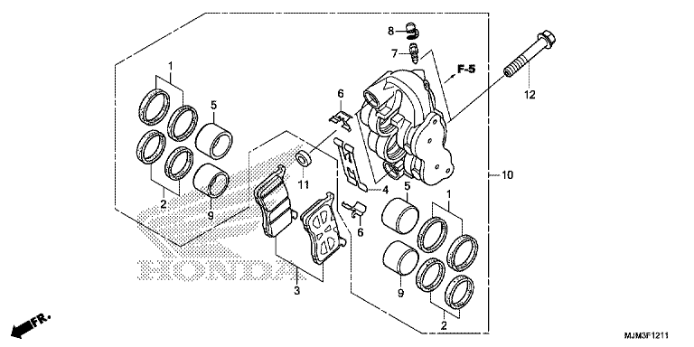 RIGHT FRONT BRAKE CALIPER (VFR800FH)