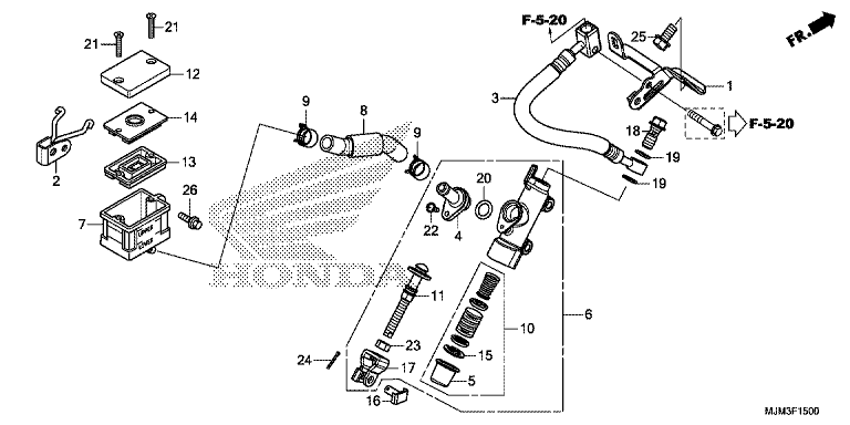 REAR BRAKE MASTER CYLINDER