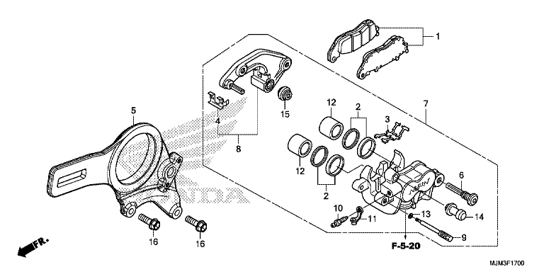 REAR BRAKE CALIPER