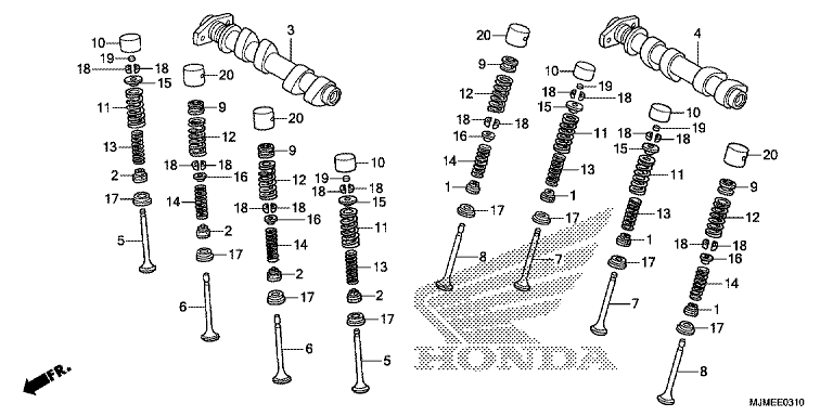 CAMSHAFT/VALVE (REAR)