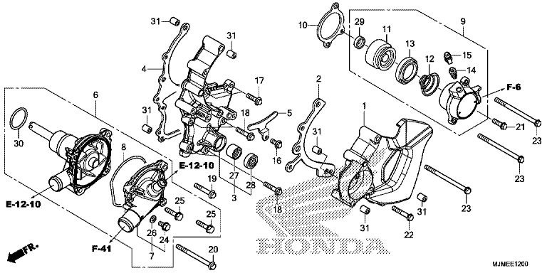 WATER PUMP/CLUTCH SLAVE CYLINDER