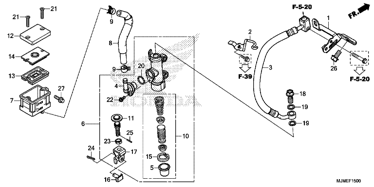 REAR BRAKE MASTER CYLINDER