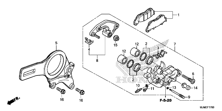 REAR BRAKE CALIPER