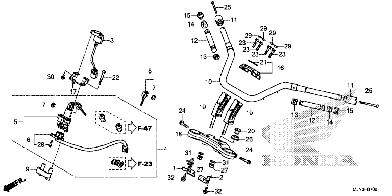 HANDLE BAR/TOP BRIDGE